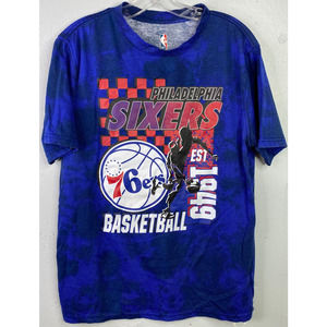 Philadelphia 76ers Basketball, Tye-Die, Short Sleeve NBA T-shirt, Sz‎ M